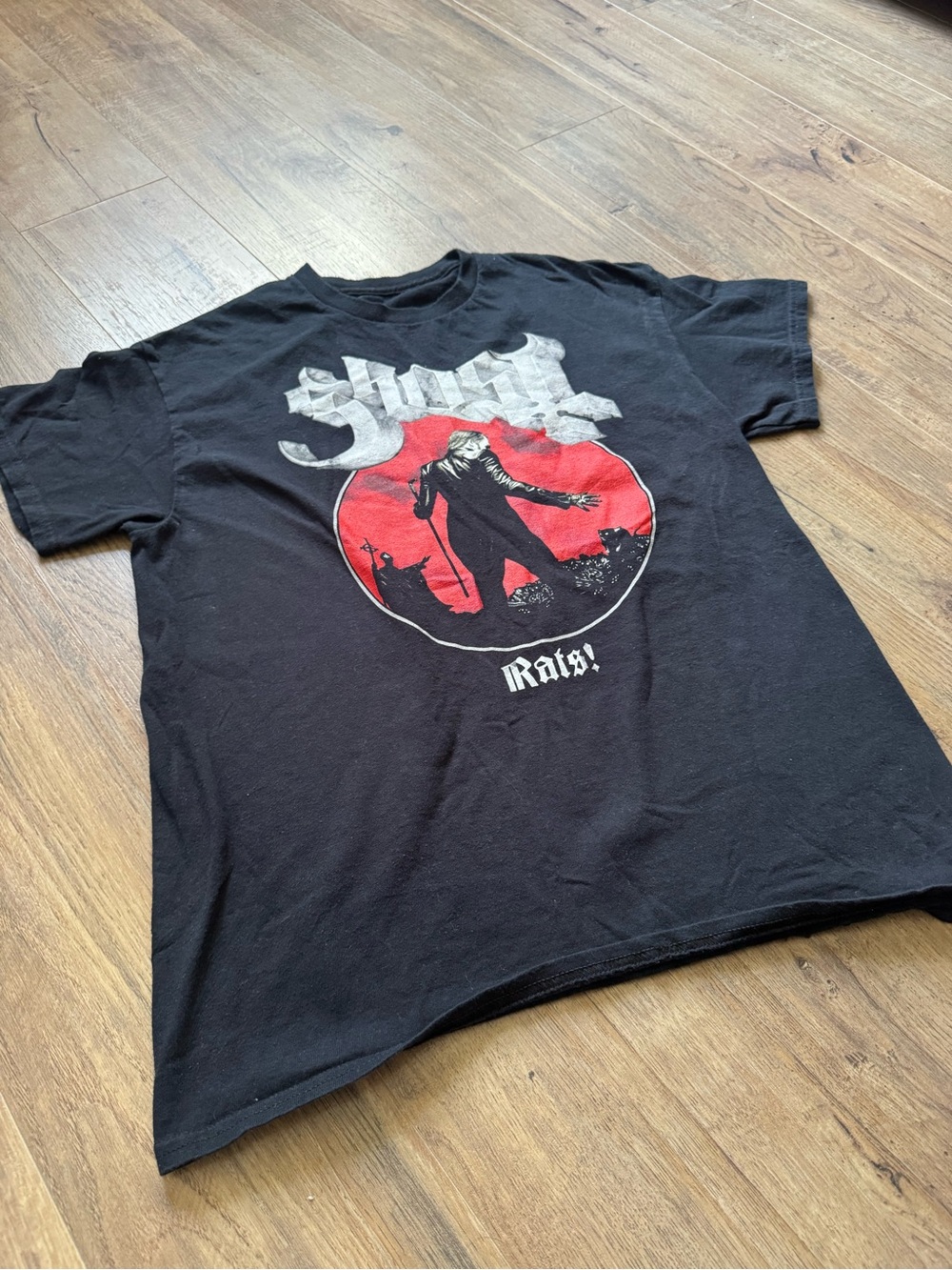 Ghost Band Shirt Rats Single Graphic Tee Black Metal Rock Merch